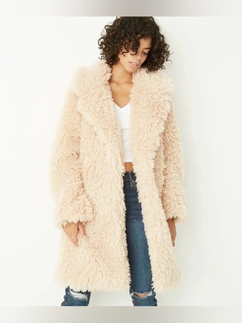 🩷NWT🩷 Wild Fable, Faux Fur Teddy Jacket, Size XS, Beige